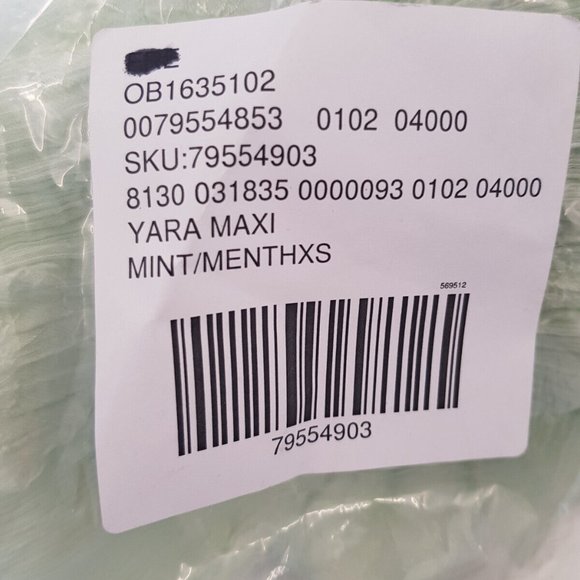 Free People Yara Maxi Dress XS UK 6 Mint Green Wedding Boho Ruffle Event BN - Picture 15 of 16